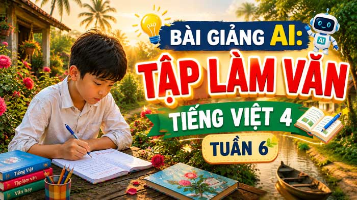 Bài giảng AI Tập làm văn - Tiếng Việt 4 tuần 6 - Đột phá tư duy từ hoạt động khởi động tích hợp.